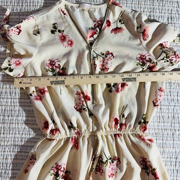 Stella Tweed Sheer Ivory And Floral Dress/Top, Size S - Picture 7 of 10